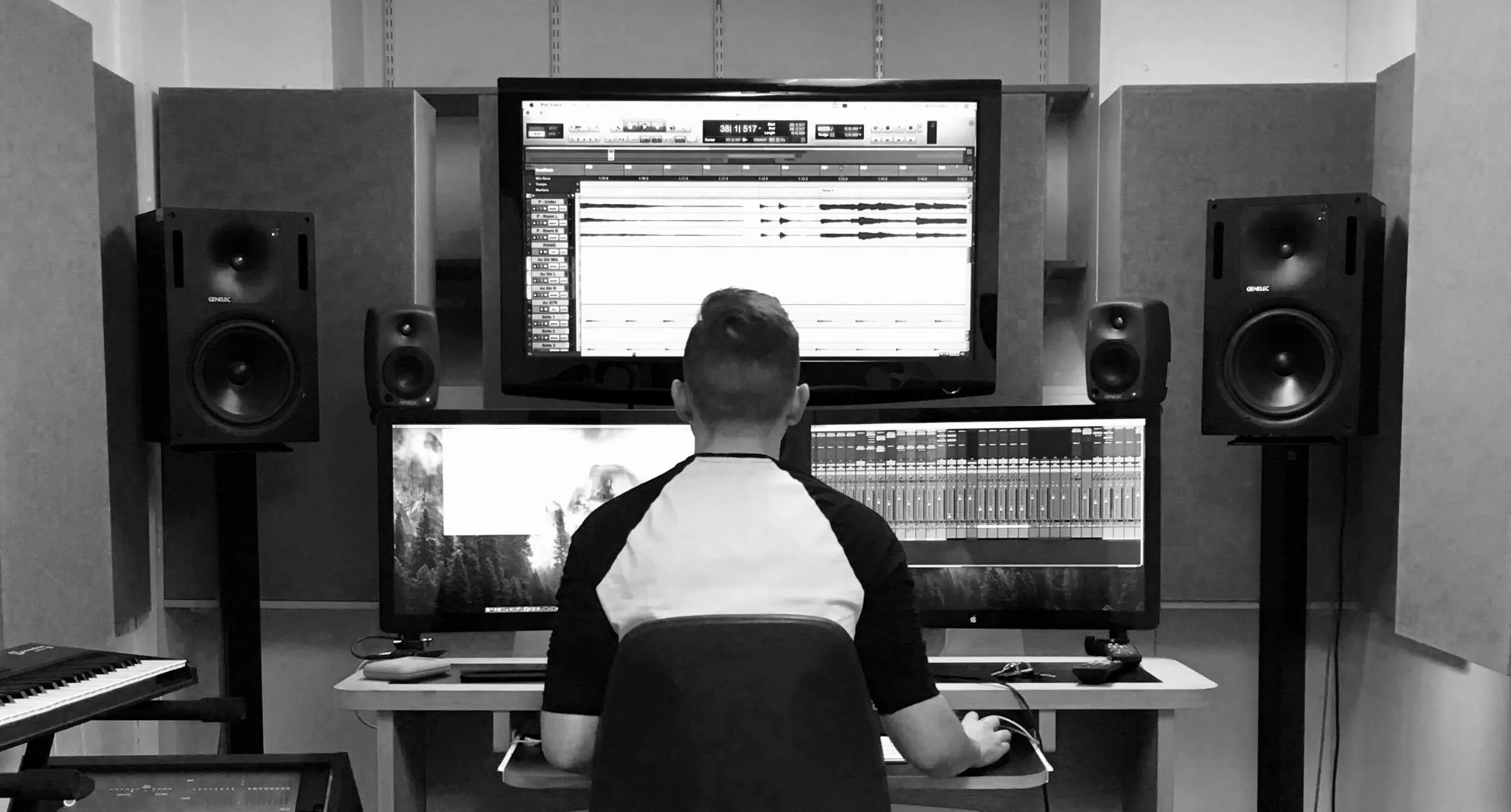 Tom at the mixing desk
